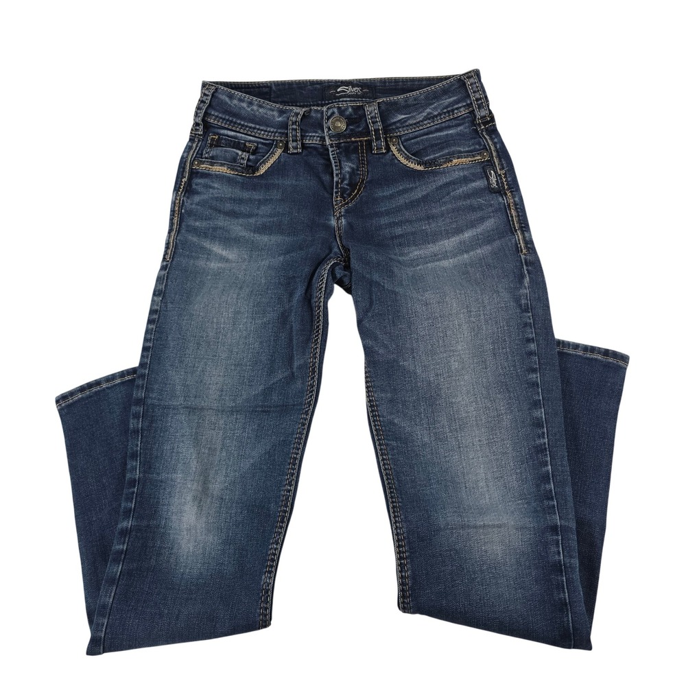 Silver Jeans Co Suki‎ Skinny Womens W27 L29 Mid Wash Blue Denim L93136SSG493